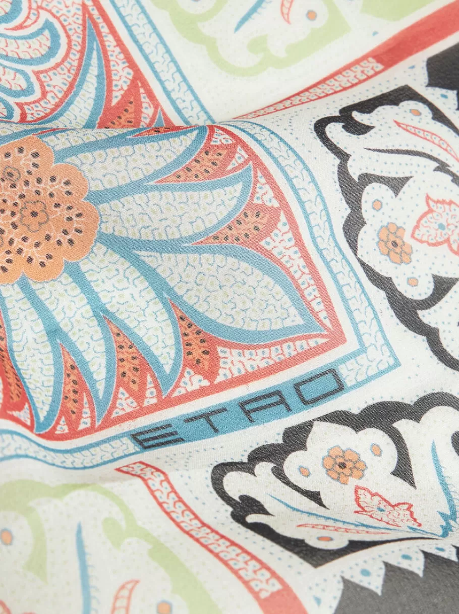 Écharpes Et Foulards^ETRO CHÂLE EN SOIE À MOTIF FEUILLAGE MULTICOLORE