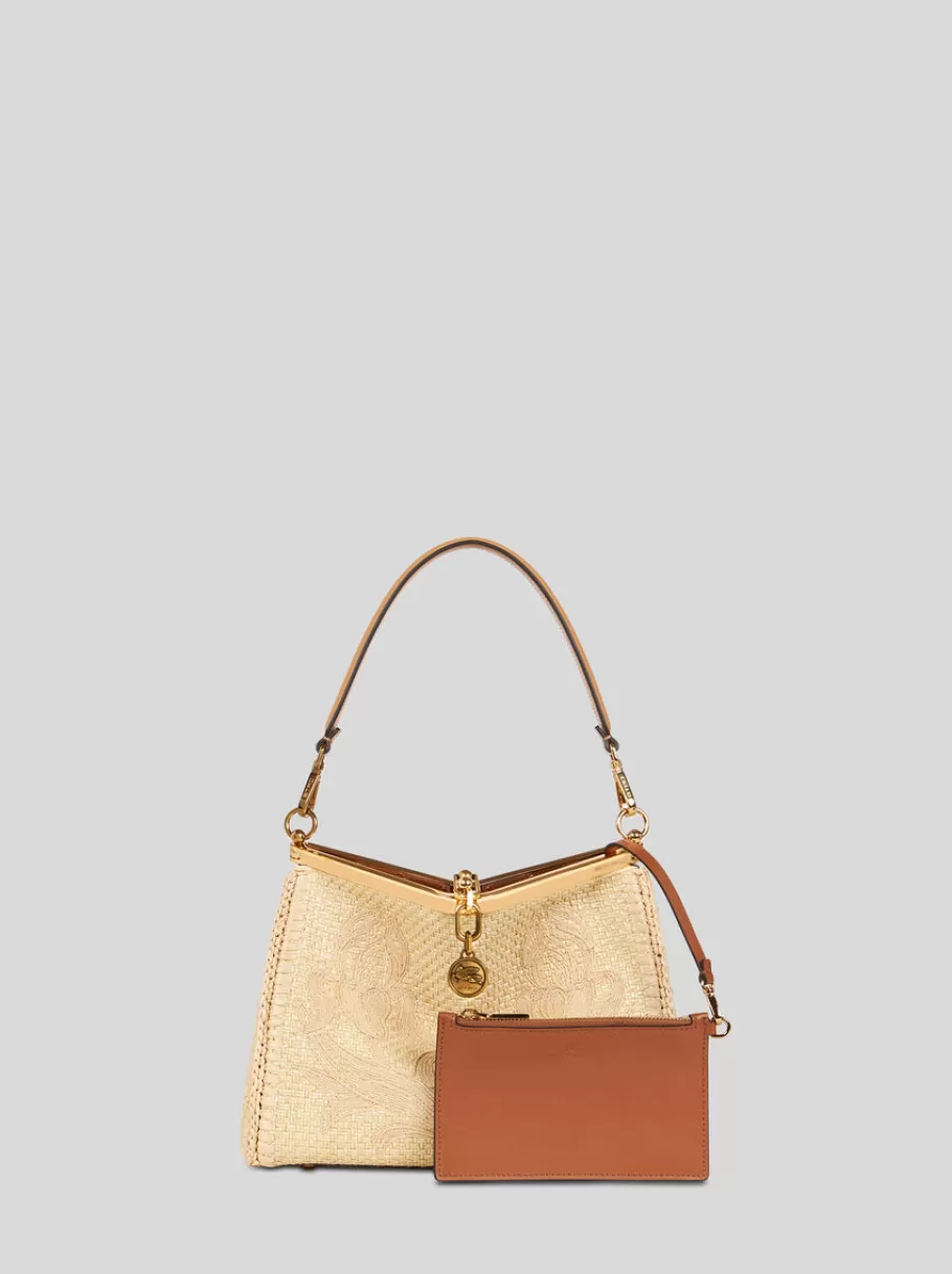 Etro Vela | Etro Vela^ETRO SAC VELA EN RAPHIA MODÈLE MOYEN BEIGE